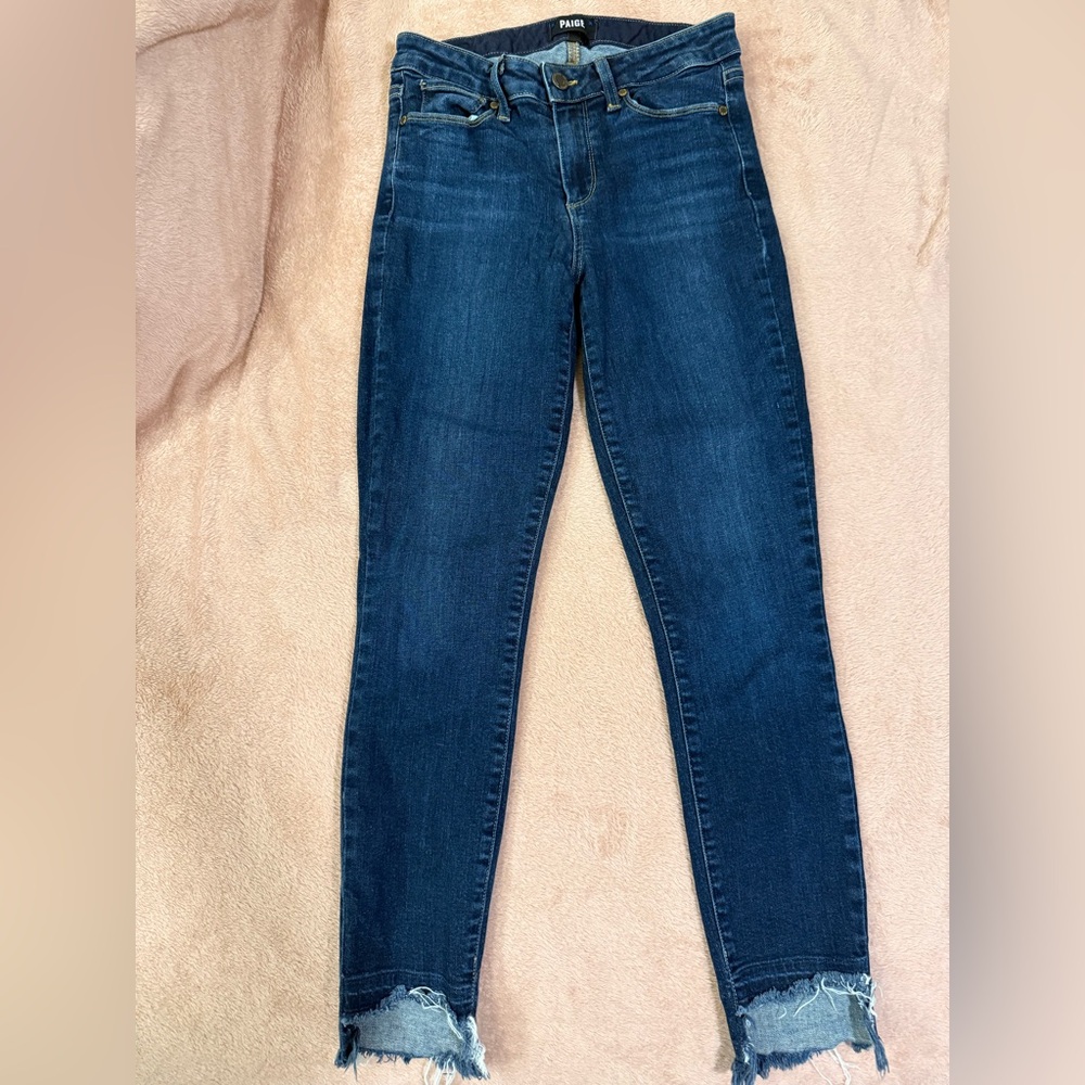PAIGE Dark Blue Women's Skinny Jeans